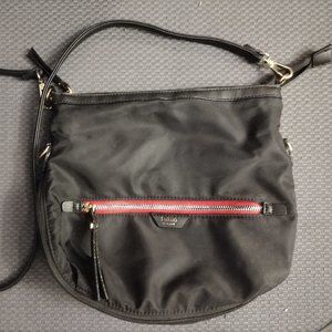 Tutilo Black Pop Zip Crossbody Bag :